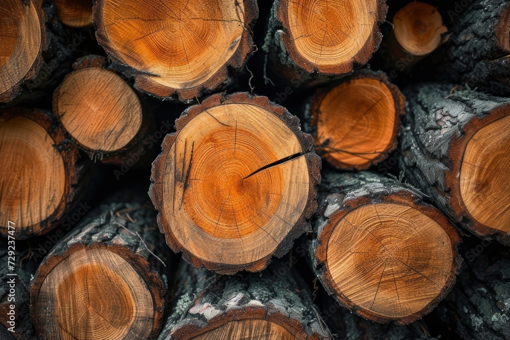 Fototapeta premium Logging industry photo