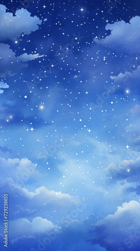 cartoon beautiful night sky illustration background 