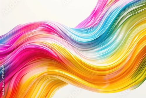 Colorful paint wave on a white background. Suitable for artistic projects or creative designs