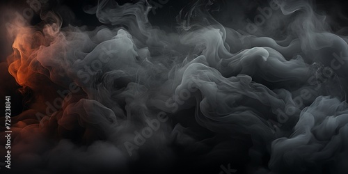 Black graphite background with smoke 3d photo