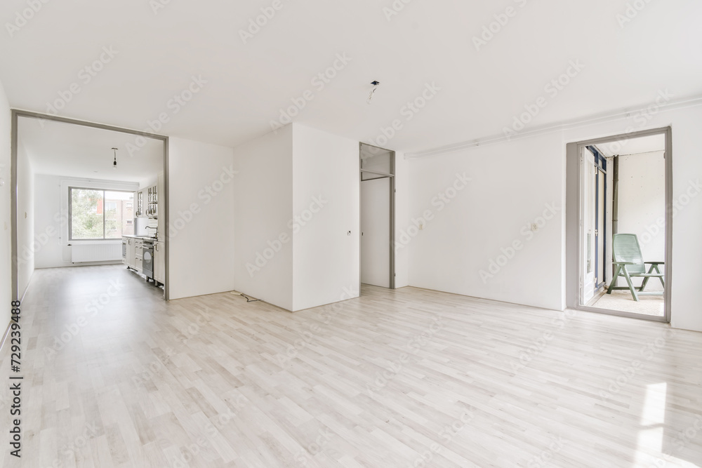 Spacious and Bright Empty Apartment Interior Spacious and Bright Empty Apartment Interior