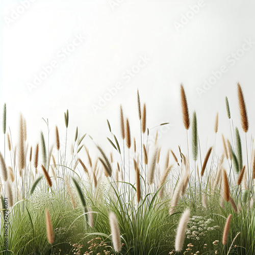 Minimalist grass or wheat field