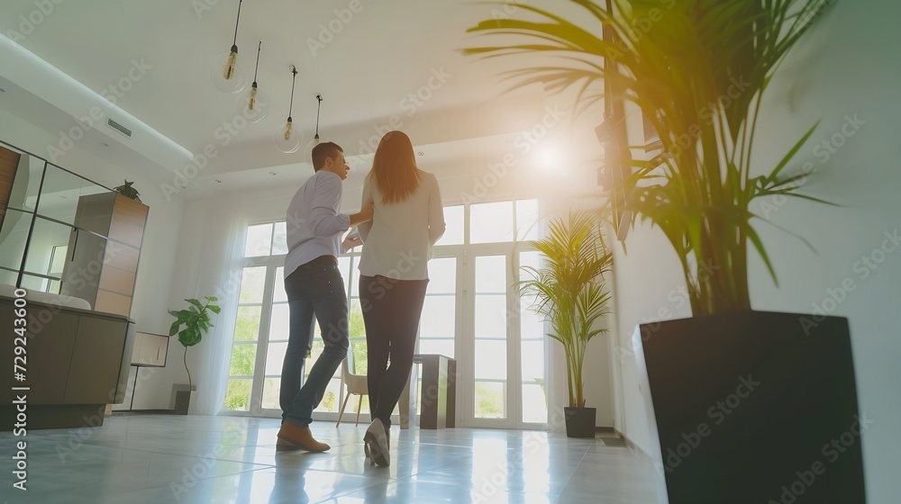 Fotografia do Stock Realtor or real estate agent giving potential