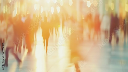 city business people abstract background blur motion : Generative AI