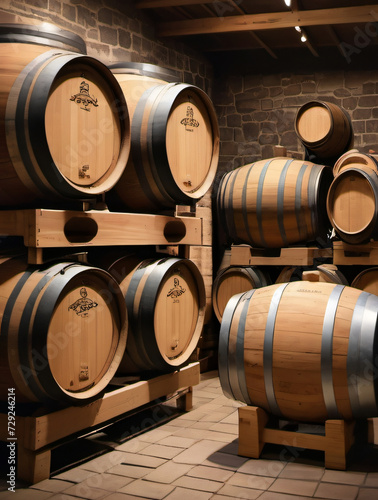 Photo Of Brewery  Winery Background  Wine  Beer Barrels Stacked Background
