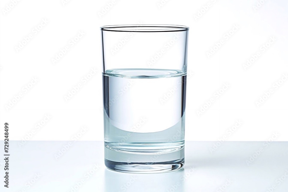 A glass of crystal clear water isolated on a white background. A glass of crystal clear water isolated on a white background.