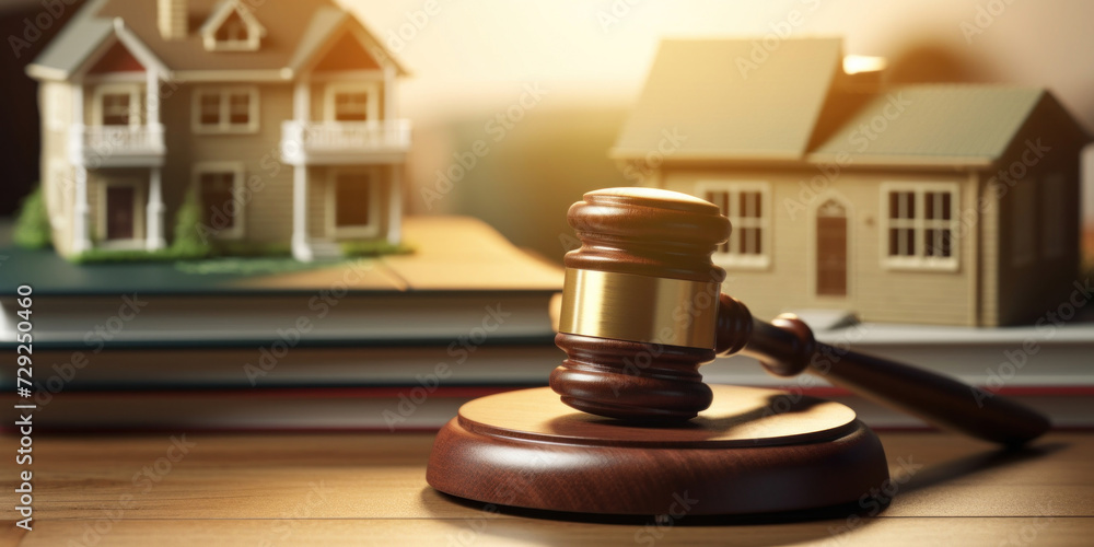 A judge auction and real estate concept. Real estate law. A judge auction and real estate concept. Real estate law.