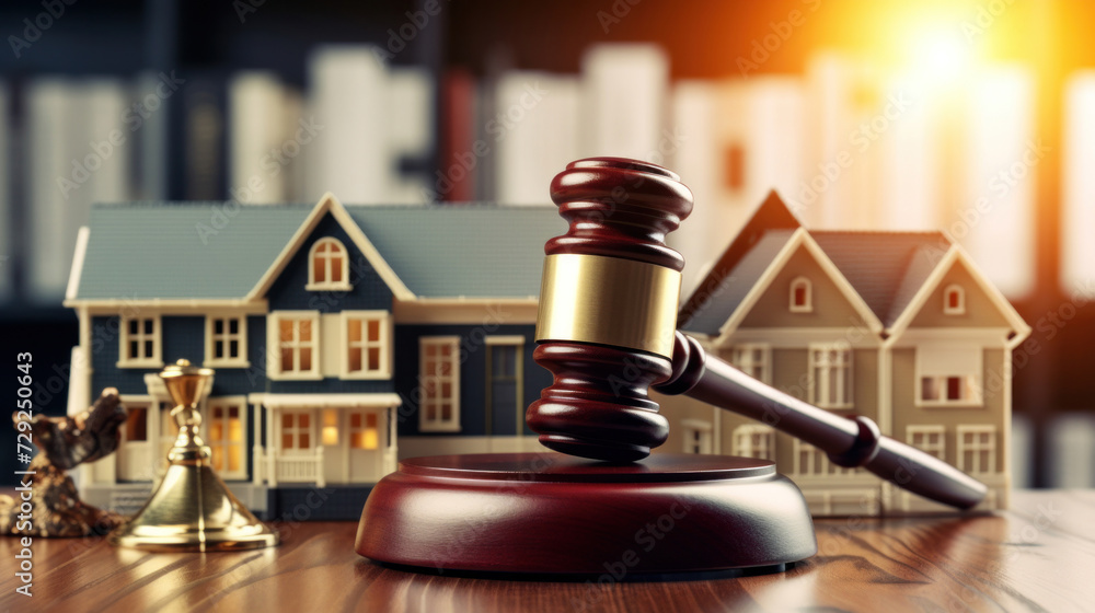 A judge auction and real estate concept. Real estate law. A judge auction and real estate concept. Real estate law.