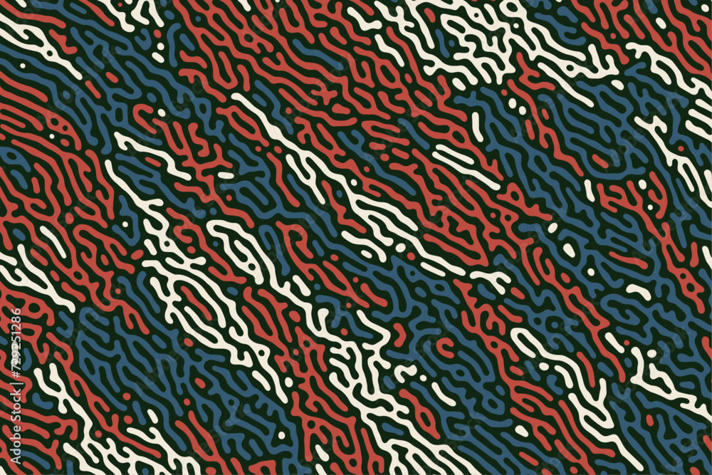 A playful, seamless pattern featuring an intricate maze of organic, scribble-like lines in a retro-inspired color palette, suitable for trendy and bold graphic designs A playful, seamless pattern featuring an intricate maze of organic, scribble-like lines in a retro-inspired color palette, suitable for trendy and bold graphic designs