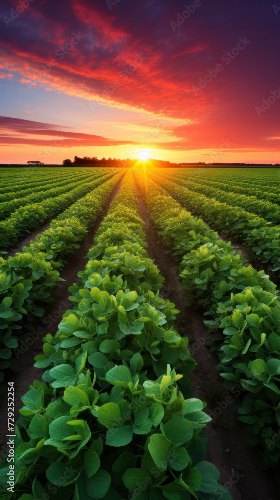 Agricultural, soy plantation on field. Agricultural, soy plantation on field.