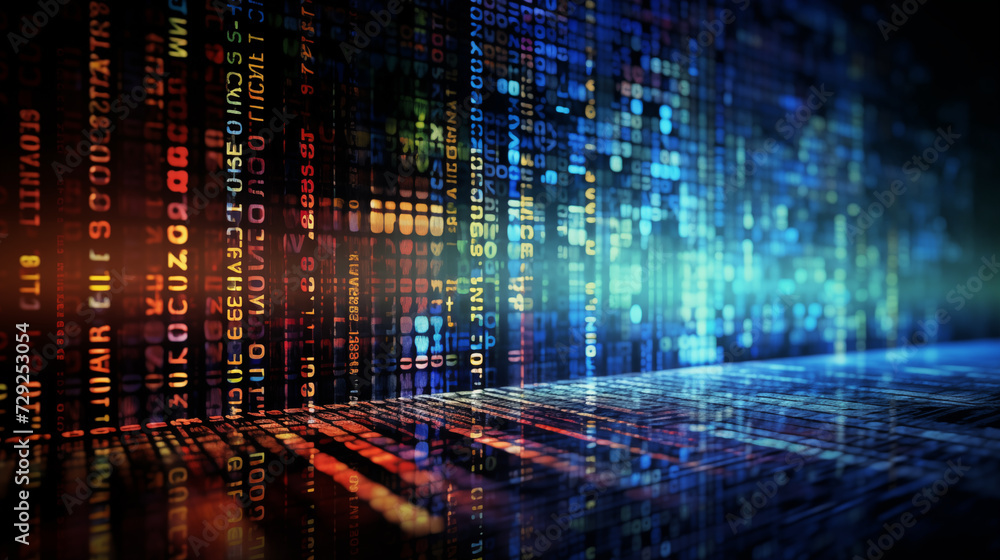 Binary code with digital effects wallpaper or banner. SQL (Structured ...