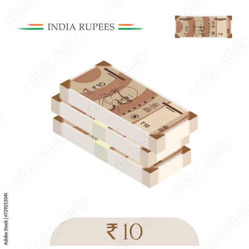 India Currency Rupees 10 Notes