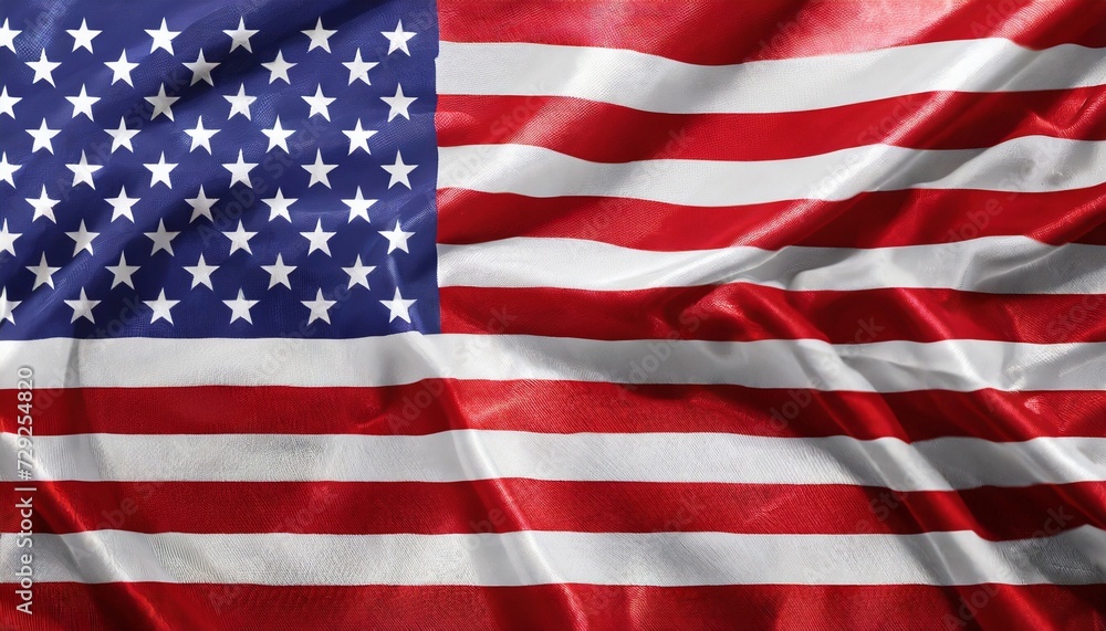 National American silk fabric flag. Symbol of the United States of America National American silk fabric flag. Symbol of the United States of America