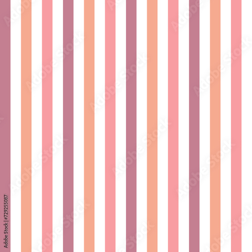 Abstract geometric seamless pattern. Trendy color peach blossom Vertical stripes. Wrapping paper. Print for interior design and fabric. Kids background. Backdrop in vintage and retro style.