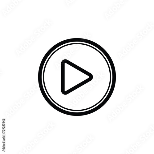 Free Download Play button sign icon, Play button logo isolated on white background, Play button sign sign, Play button sign icon, vector illustration. flat vector graphic on isolated background - GFXLoad