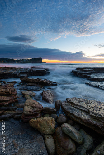 Beautiful dawn seascape view at Avalon Beach, Sydney, Australia. © AlexandraDaryl