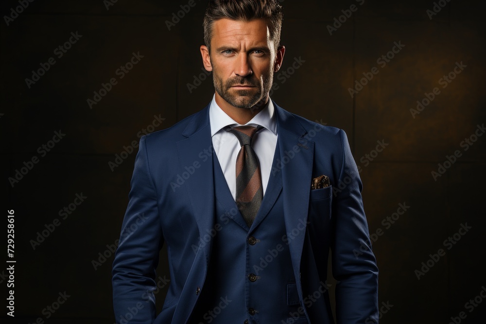Serious man in a business suit with tie Serious man in a business suit with tie