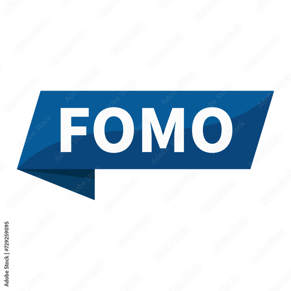 FOMO Text In Blue Ribbon Rectangle Shape For Fear Of Missing Out Information Promotion Business Marketing Social Media Announcement
FOMO Text In Blue Ribbon Rectangle Shape For Fear Of Missing Out Information Promotion Business Marketing Social Media Announcement