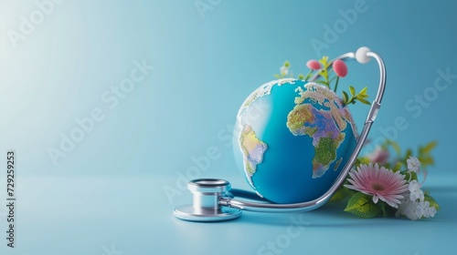 The concept for World Health Day background with copy space area for text
