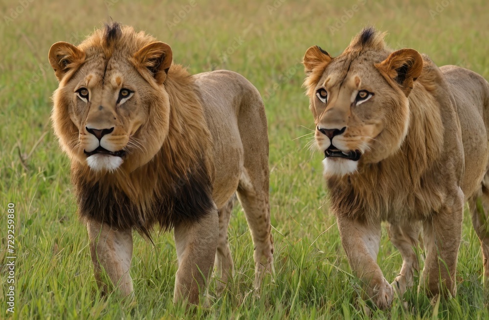 Regal Roar: African Lion's Serene Savannah Realm Regal Roar: African Lion's Serene Savannah Realm