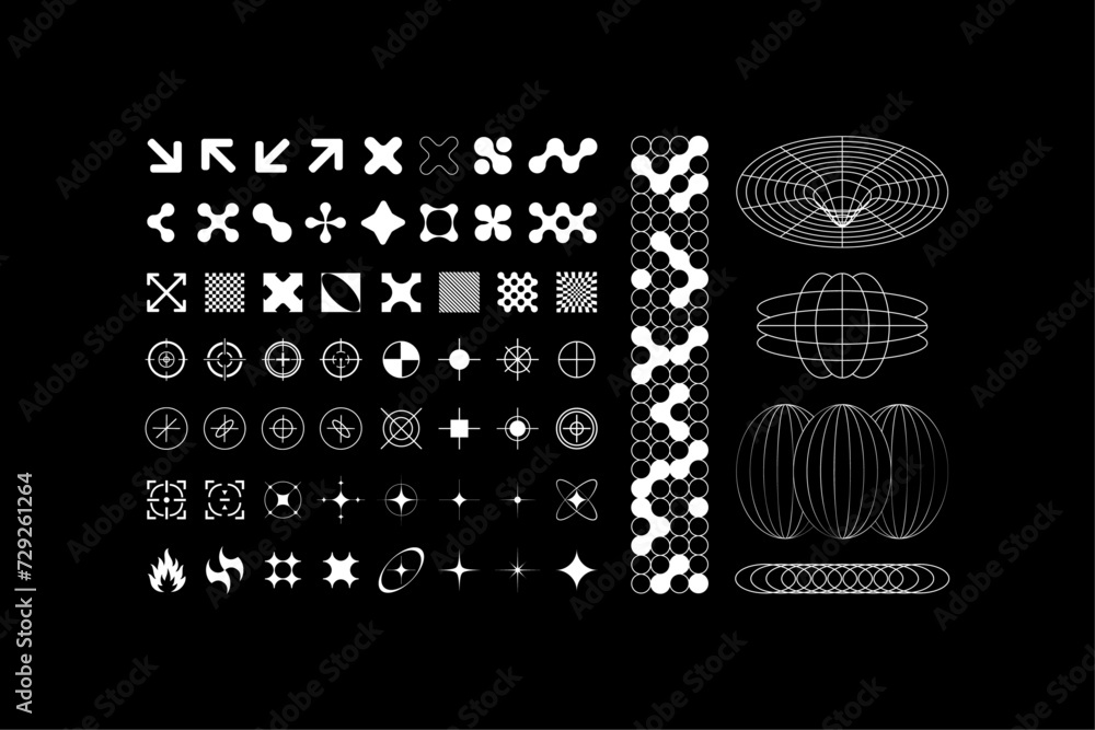 Vortex Arrows Vector Abstract Symbols