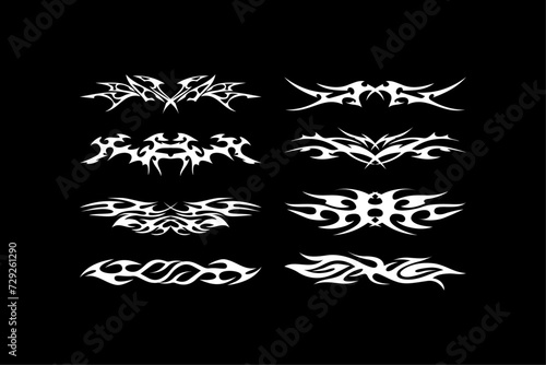 Vector Tribes Set Abstract Vapoware Forms