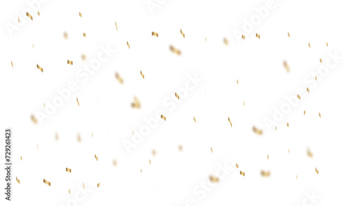 Abstract luxury golden confetti glitter and dust falling down on transparent background. Shiny glittering dust background.