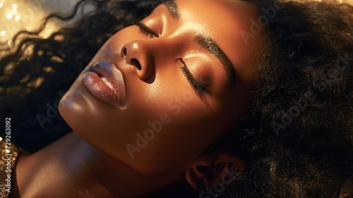 black african female model  beauty close-up portrait  ai