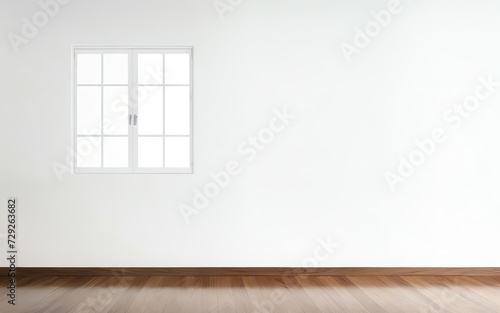 empty room with window and copy space wall ai generated