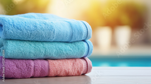 Stack of Colorful Towels