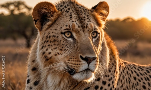 Savannah Silence: African Leopard's Untouched Majesty on the Prowl
