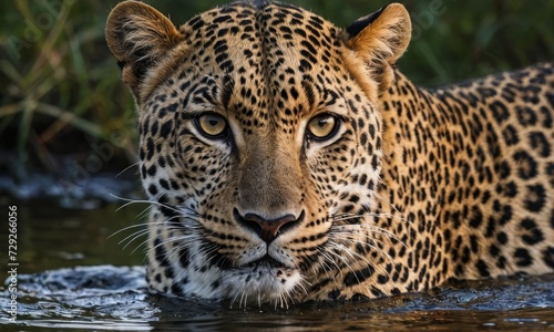 Savannah Elegance: African Leopard's Grace in Its Natural Habitat © bellart