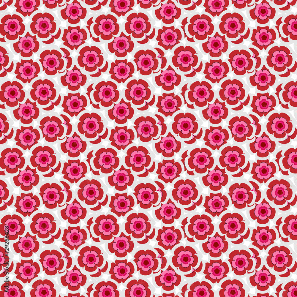 seamless pattern with red roses