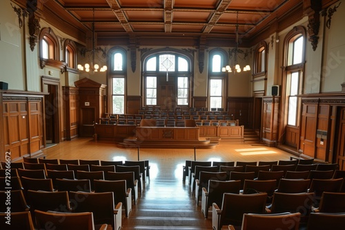 empty courtroom  photo