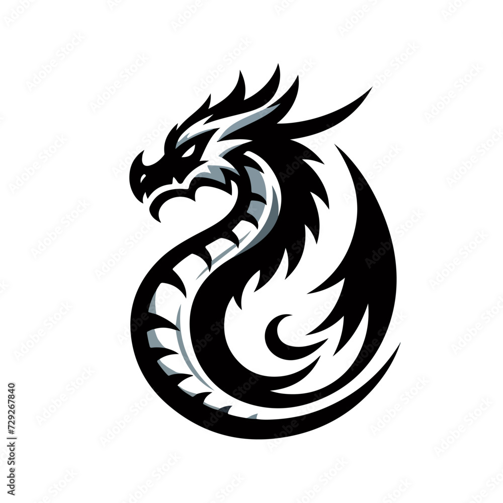 dragon mascot logo vector illustration