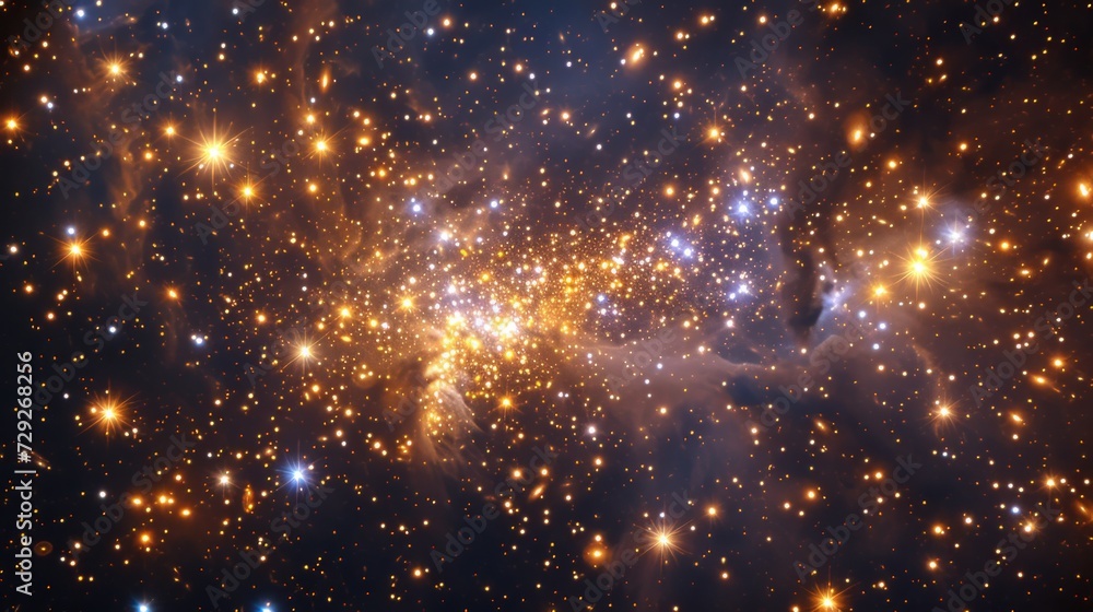 Realistic portrayal of the Beehive Cluster , showcasing its open star cluster structure and diverse stellar population Generative AI Realistic portrayal of the Beehive Cluster , showcasing its open star cluster structure and diverse stellar population Generative AI