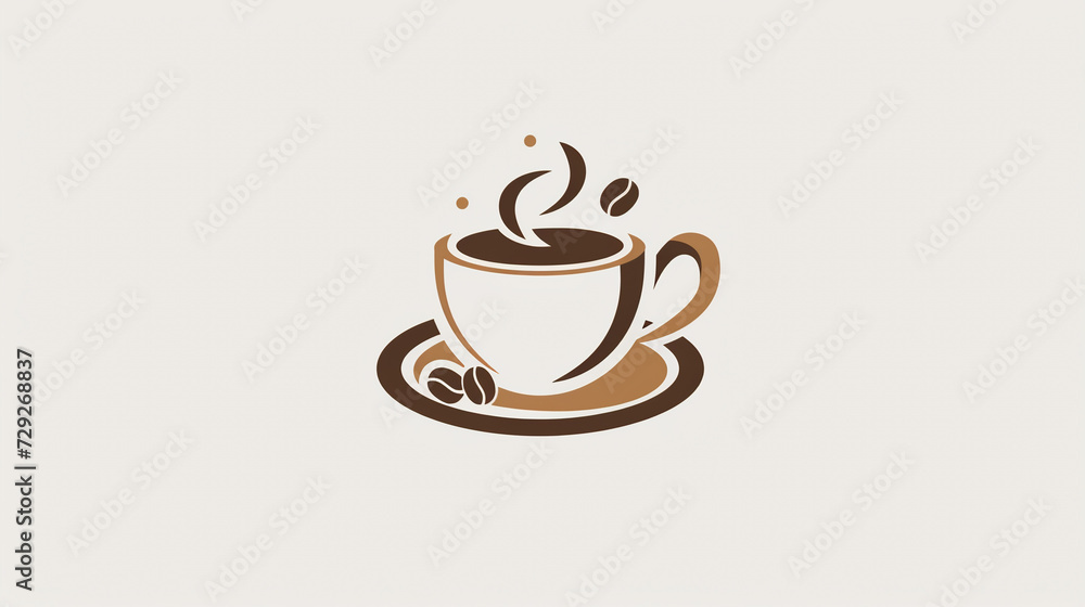 coffee shop logo design, illustration of a cup of coffee on a dark background coffee shop logo design, illustration of a cup of coffee on a dark background