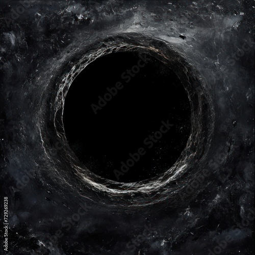 Black hole in space with natural looking fiction and fantasy graphics astronomy science graphics, exploration of the solar system of the universe, great for technology, blogs, websites. Generative ai