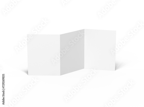 Wallpaper Mural Blank Tri-fold US letter size 8.5x11 inc brochure 3d render on transparent background Torontodigital.ca