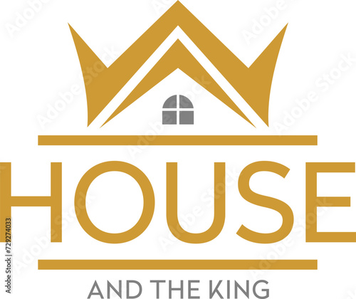 Golden House for Real Estate or Home Loan Business logo design