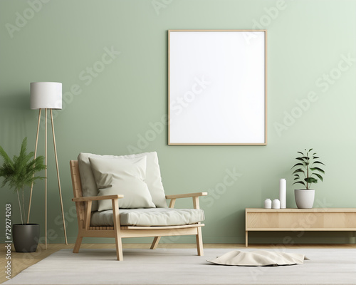 Interior Styling with Furniture Mockup in Modern 3D Room and Stylish Lighting