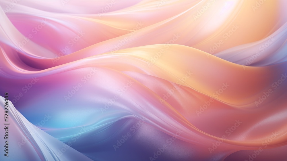 Fototapeta premium Translucent layers of soft pastel hues melding together to form an abstract background. Generative AI