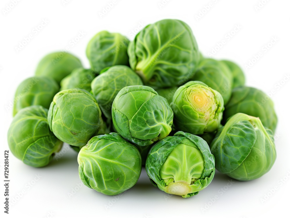 Brussels sprouts on white background Brussels sprouts on white background