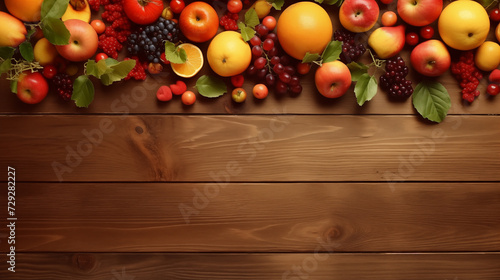 The concept for summer background made of fruits and space area  food summer  food concept. Healthy food background with copy space area for text. Frame Fruits Background