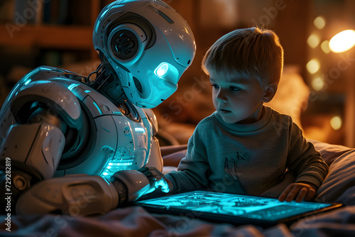 robot and child photo