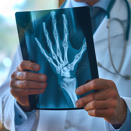 X-ray picture in the hands of a doctor.