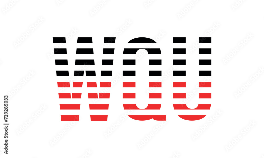WQU three initial letter iconic line negative space minimal logo design vector template. monogram, abstract, wordmark, business, typography, minimalist, brand, company, flat, modern, unique, simple WQU three initial letter iconic line negative space minimal logo design vector template. monogram, abstract, wordmark, business, typography, minimalist, brand, company, flat, modern, unique, simple