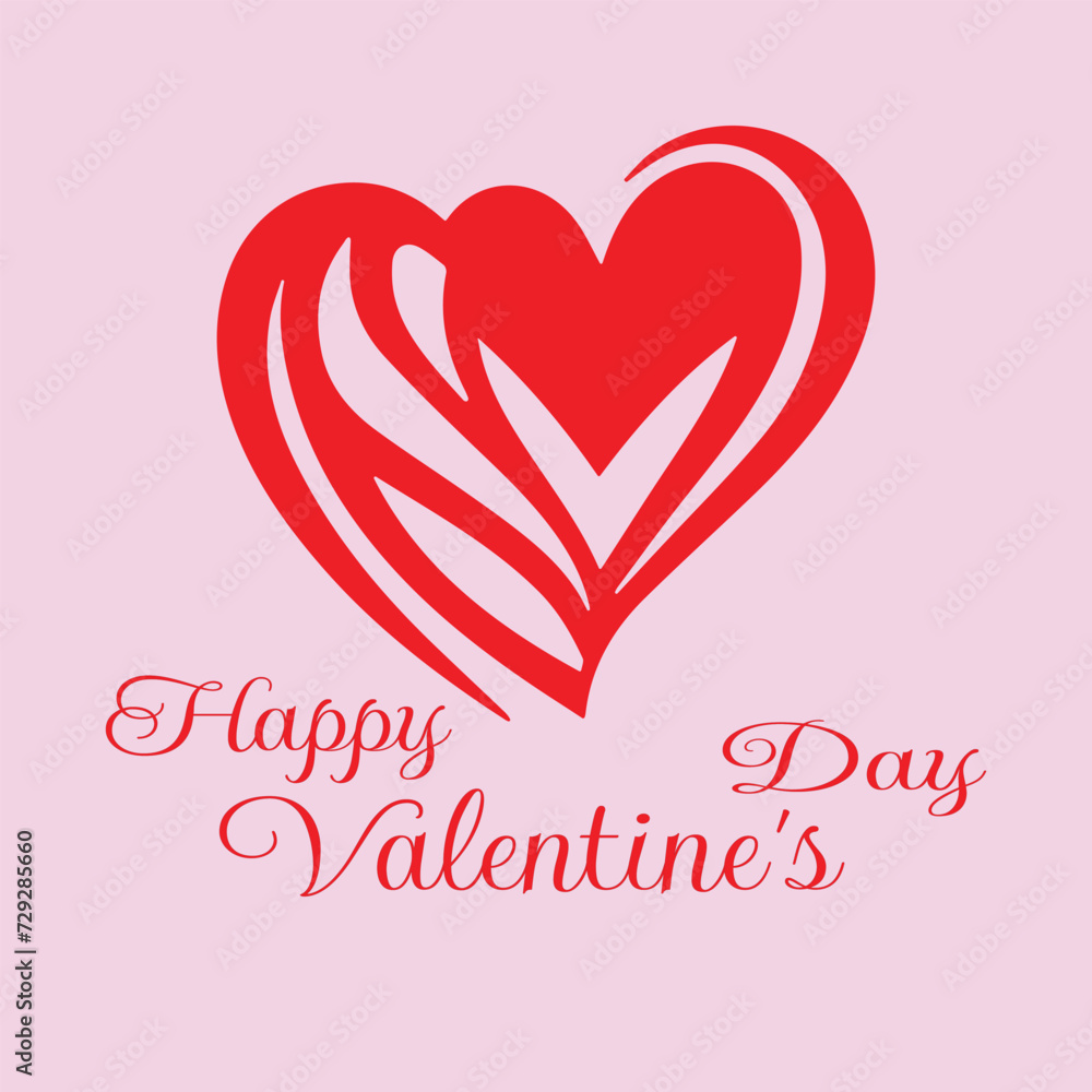 Valentine's day logo design vector template. happy valentine's day logo design. 14 february valentine day.