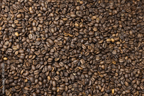 Roasted selective arabica coffee beans  background texture