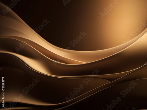 Abstract glow backgound. Gold bronze paperwave